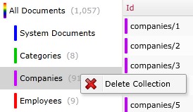 Figure 3: Deleting a collection