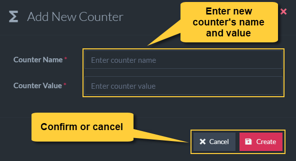 Figure 6. Add a new Counter