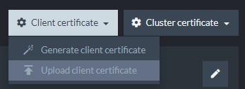 Figure 2. Register exported certificate as client certificate