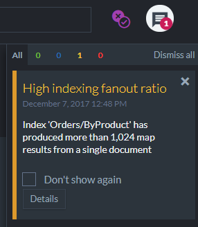 Figure 1. High indexing fanout ratio notification