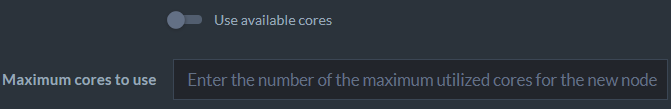 Maximum number of cores
