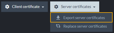 Export server certificate