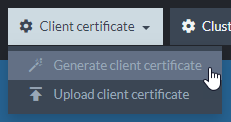 "Generate Client Certificate"