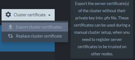 Figure 2. Export Cluster Certificate