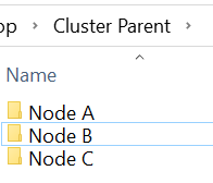 Cluster Parent/Nodes Folder
