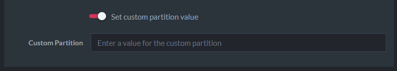"Custom partition value"