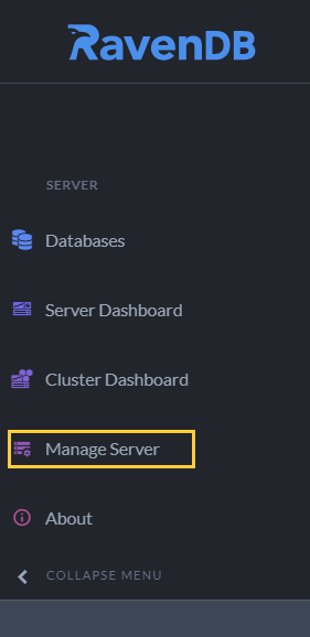 Manage Server Section
