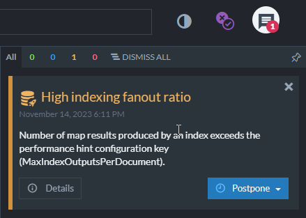 Figure 1. High indexing fanout ratio notification