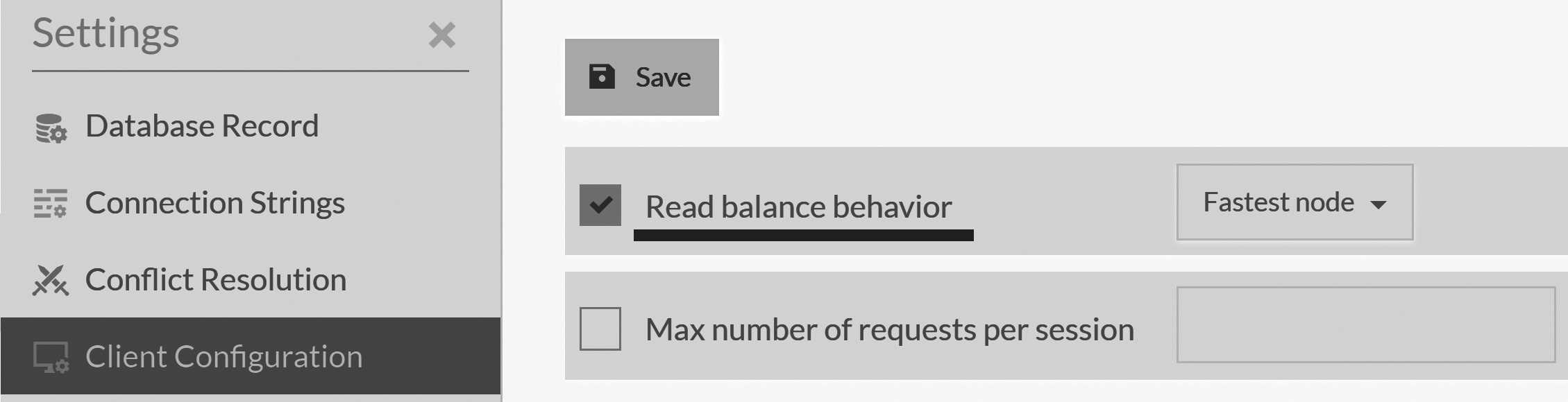 Configuring client read balancing behavior from the server side