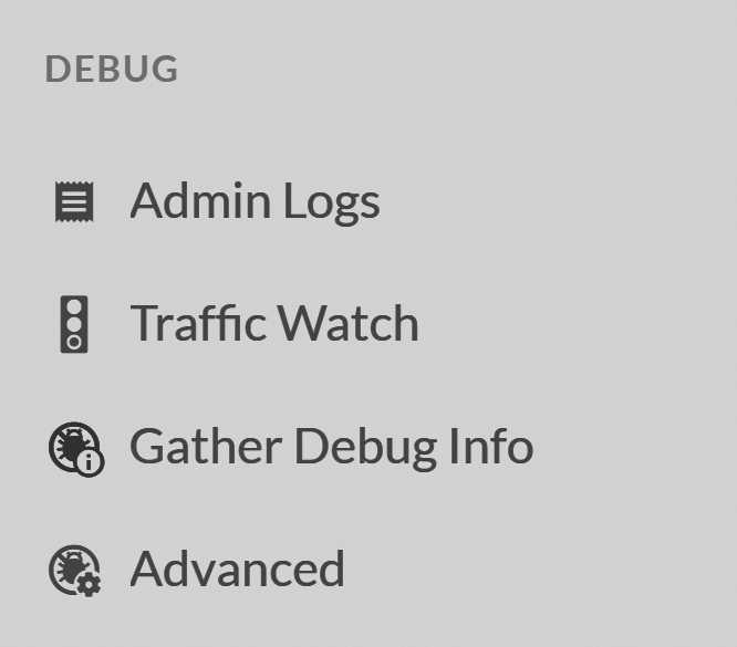 The Debug section is your first stop to figure out what's going on inside.