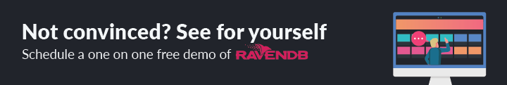 Schedule a one on one free demo of RavenDB